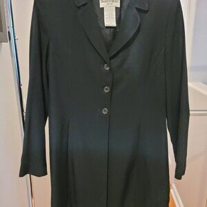 Adorable long Danny & Nicole black blazer.  Size 4 petite.  Super comfortable.